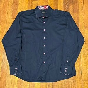 Stone Rose Dress Shirt Navy Blue Size 6